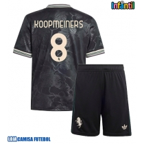 Camisa de Futebol Juventus Teun Koopmeiners #8 Equipamento Alternativo Infantil 2025-26 Manga Curta (+ Calças curtas)